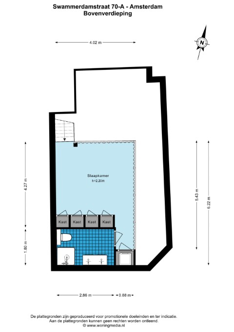 Swammerdamstraat 70 A, Amsterdam, Noord-Holland Netherlands, 1 Bedroom Bedrooms, ,1 BathroomBathrooms,Apartment,For Rent,Swammerdamstraat,1676